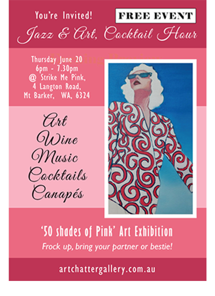 50 Shades of pink exhibition poster