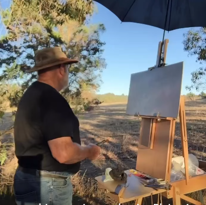 Barry in his element Plein Air Painting